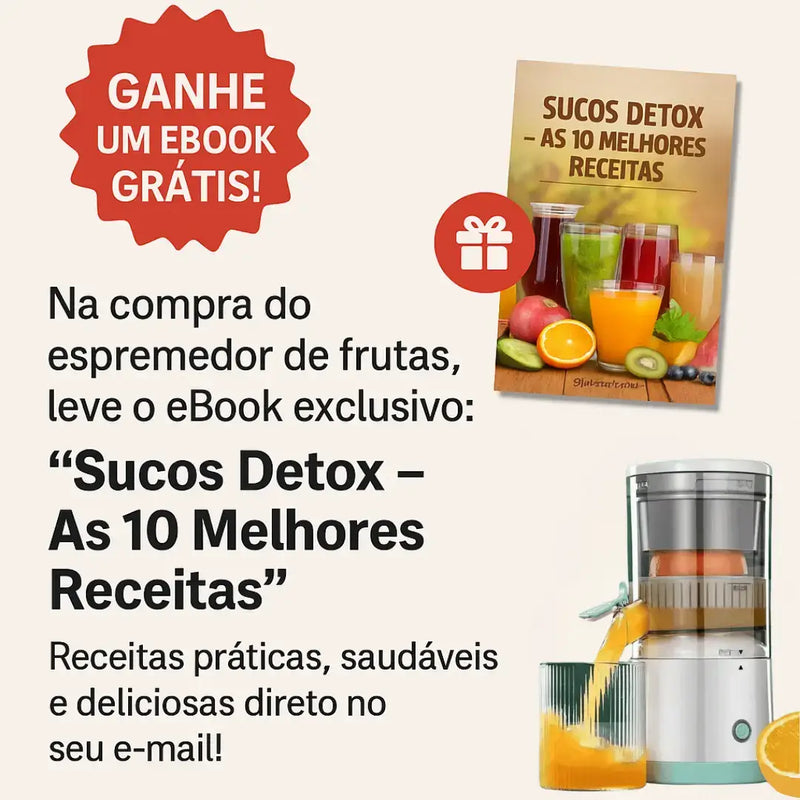 🔥Estoque Limitado: LEVE 2 PELO PREÇO DE 1 -Espremedor Elétrico Portátil USB - ✅ Entrega em até 7 dias na sua casa
