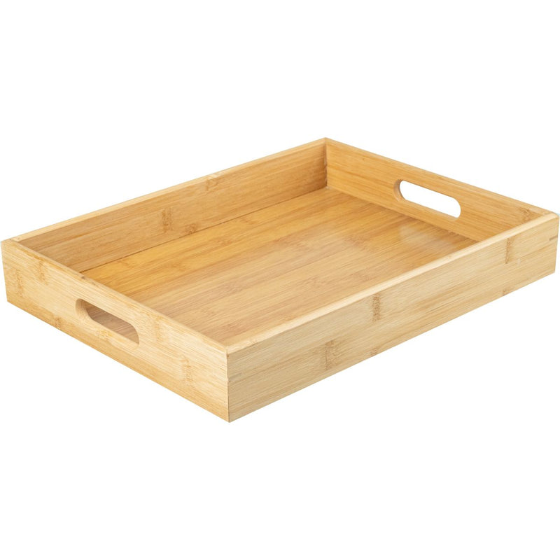 BANDEJA RETANGULAR COM ALÇAS DE BAMBU SENSE 37 CM