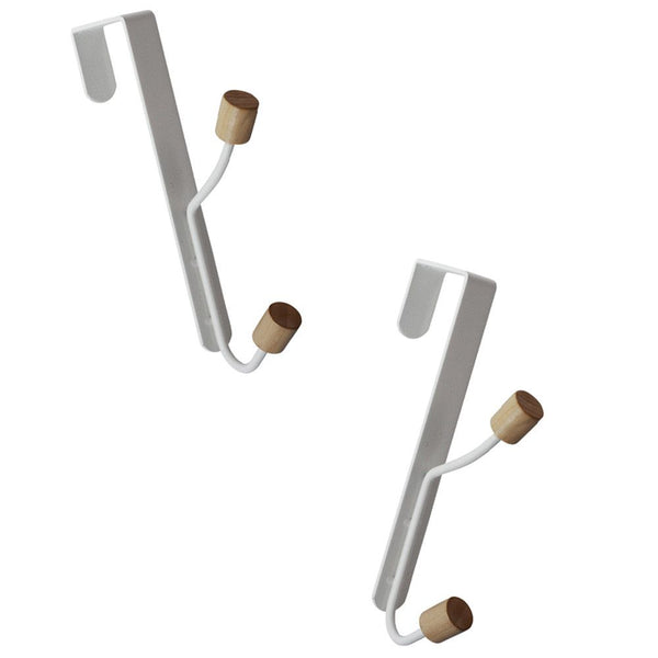 DUPLA GANCHOS SIMPLES METAL BRANCO OIKOS