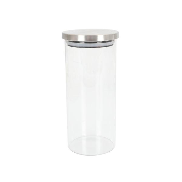 POTE VIDRO COM TAMPA INOX - 950 ML