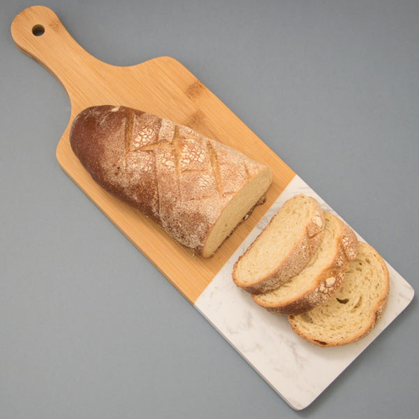 TÁBUA DE BAMBU E MÁRMORE 45 CM OIKOS